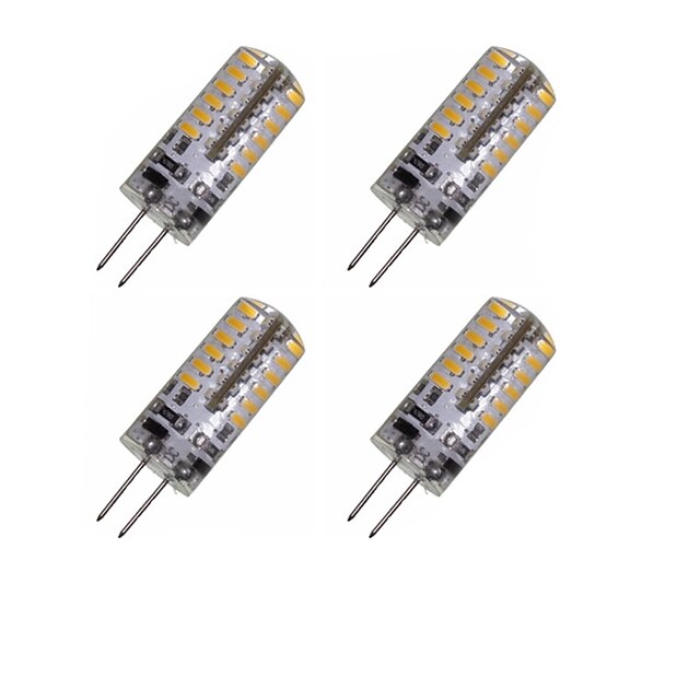  4pcs 2 W LED Λάμπες Καλαμπόκι 150-200 lm G4 MR11 48 LED χάντρες SMD 3014 Διακοσμητικό Θερμό Λευκό Ψυχρό Λευκό 220-240 V 12 V / 4 τμχ / RoHs