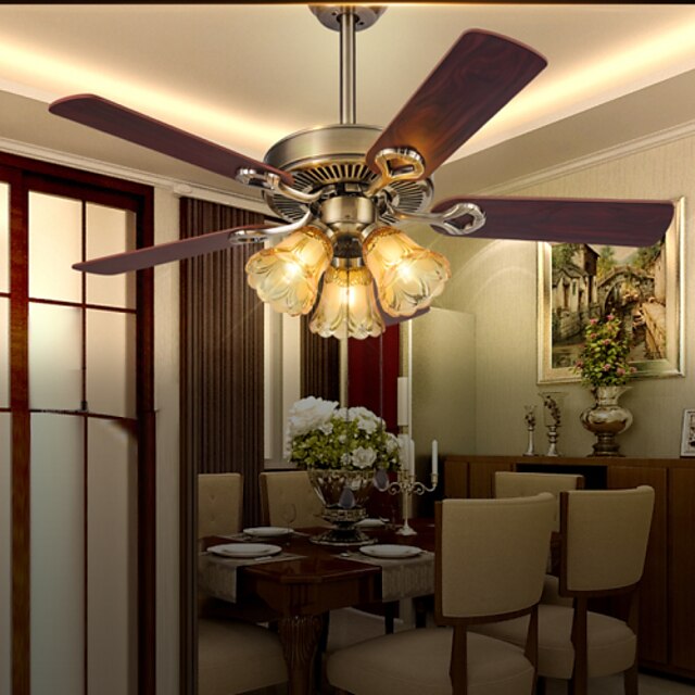  MAISHANG® Retro Bar Iron Ceiling Fans Lamp 3 Light For Dinning Room