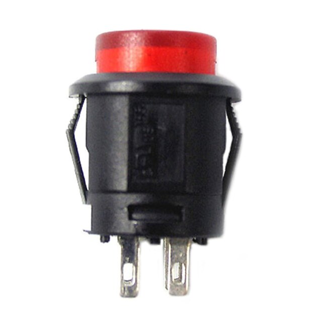  interruptor de botón coche jtron con la luz roja / azul llevado - (12v)
