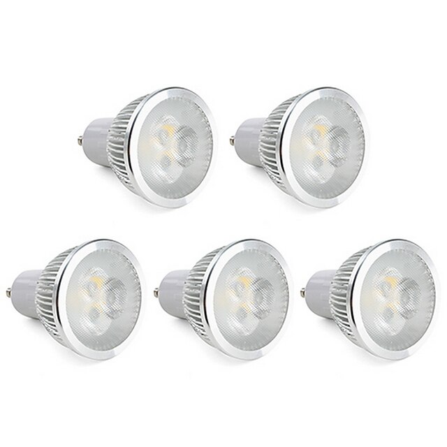  LED Spotlight 310 lm GU10 MR16 3 LED Beads High Power LED Dimmable Warm White 220-240 V / 5 pcs