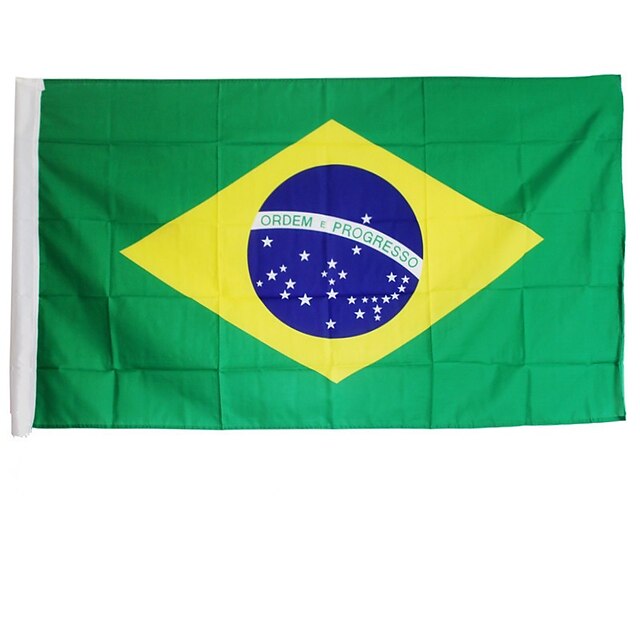  Uusi 3x5 jalat iso brasilian lippu polyesteri Brasilian kansallinen bannerin sisustus (ilman lipputangon)