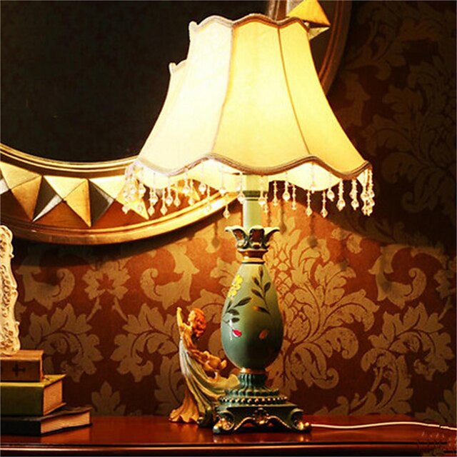  The Bedroom Bedside Lamp Retro Glass Decorative Wood Old Shanghai Desk Lamp