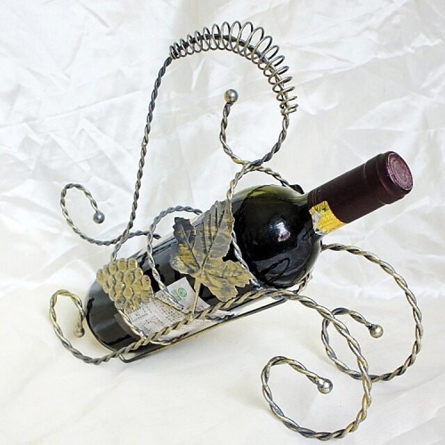  ファッション創造的なワインラック錬鉄製のフレームブドウ葉