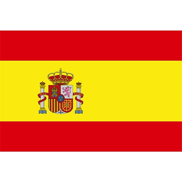  spain flag nasjon polyester banner flyr tilpasset flagg over hele verden verdensomspennende utendørs (ingen flaggstang)