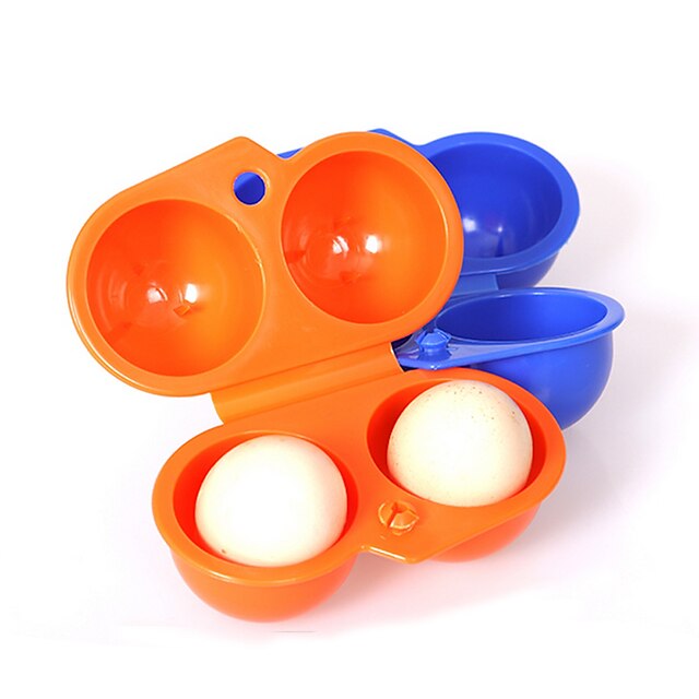  2 Egg Case Container Outdoor Camping Carrier Practical Egg Storage Box For (Randon Color)