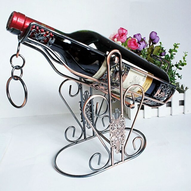  de înaltă calitate, arta de moda rack de vin de vin retro titular mobilier acasă decoratiuni cromare