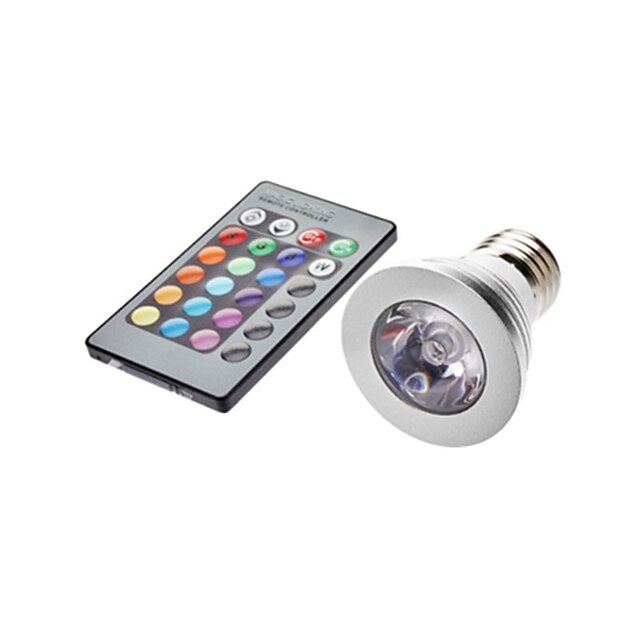  YWXLIGHT® 1pc 4 W LED Spotlight 150-200 lm E26 / E27 1 LED Beads Remote-Controlled RGB 85-265 V