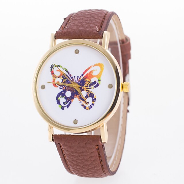  Women's Wrist Watch Quartz Leather Black / White / Blue Hot Sale Analog Butterfly Fashion - White Black Yellow One Year Battery Life / Tianqiu 377