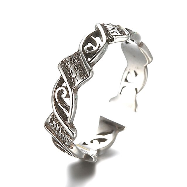  Unisex Band Ring Nastavitelný kroužek prstenec Stříbrná Stříbro Stříbrná Neobvyklé Jedinečný design Vintage Denní Ležérní Šperky