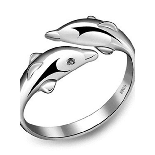  Band Ring Silver Sterling Silver Silver Love Cheap Ladies Unusual Unique Design / Women's
