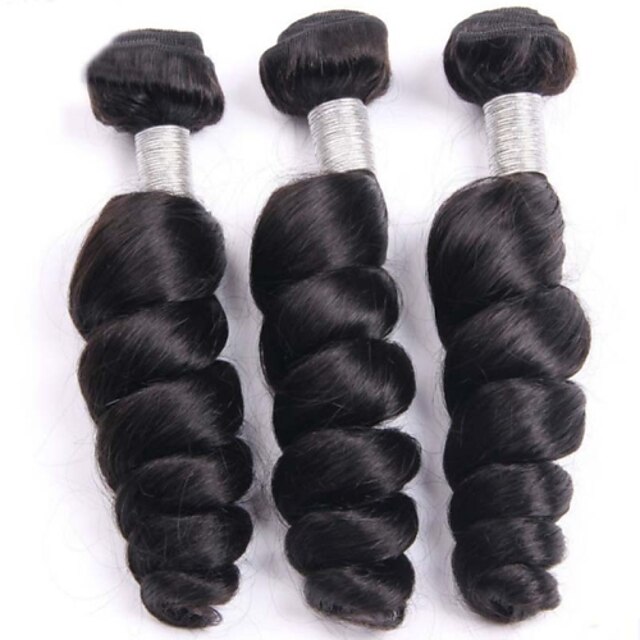  3 csomag Brazil haj Laza hullám Szűz haj Az emberi haj sző 8-26 hüvelyk Emberi haj sző Hot eladó Human Hair Extensions / 10A