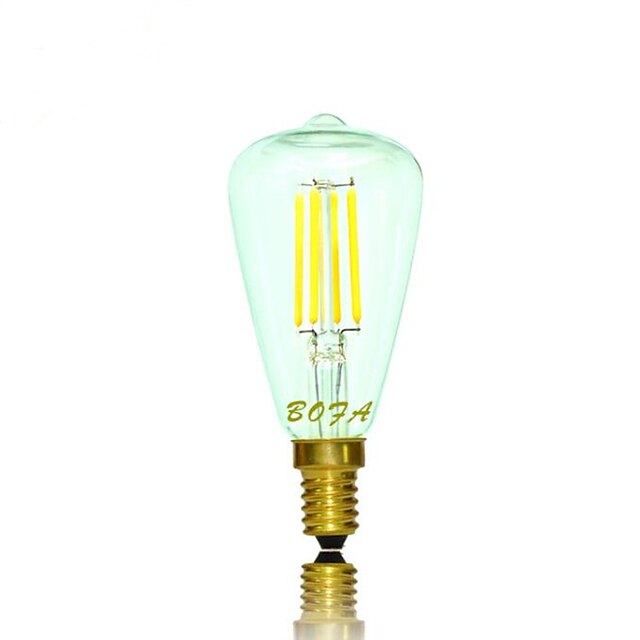  2200/2700 lm E14 / E12 LED gömbbúrás izzók Cső 4 LED gyöngyök COB Tompítható / Dekoratív Meleg fehér 220-240 V / 110-130 V