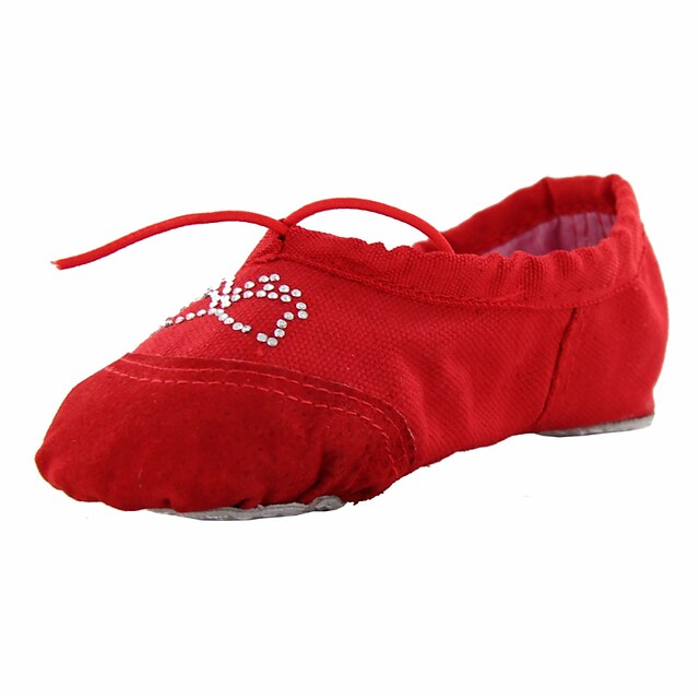  Sapatos de Dança(Preto / Rosa / Vermelho / Branco) -Feminino / Infantil-Não Personalizável-Balé