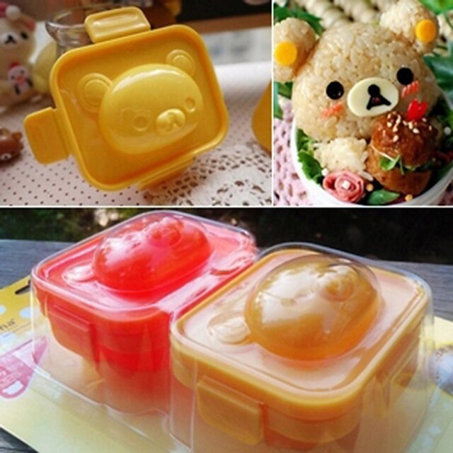  Teddy Bear Shaped Sushi Rice Ball Mould Microwavable Boiled DIY Bento Tool