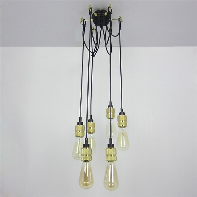  6-lichts 30cm (11,8 inch) hanglamp in mini-stijl metaal geschilderde afwerking vintage 110-120v / 220-240v