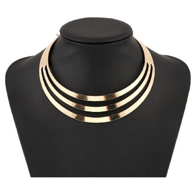  Women's Pearl Choker Necklace Statement Necklace Layered Bib Ladies Fashion European Multi Layer Alloy Gold Silver Necklace Jewelry For Party Special Occasion Birthday Gift