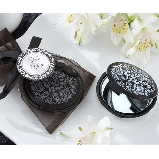  Black Damask Ladies Compact Mirror Bachelorette Party Favors, Ladies Night Out Essentials