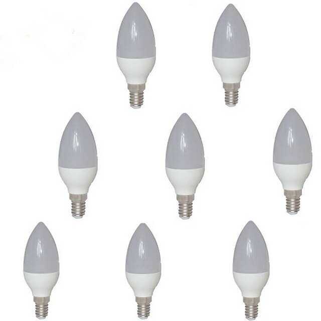  Ampoules Bougies LED 560 lm E14 C35 15 Perles LED SMD 2835 Blanc Chaud 85-265 V / RoHs