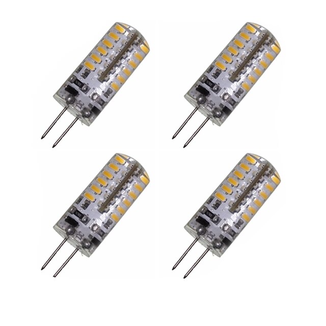  4ks 2 W LED corn žárovky 150-200 lm G4 T 48 LED korálky SMD 3014 Ozdobné Teplá bílá Chladná bílá 12 V / 4 ks / RoHs