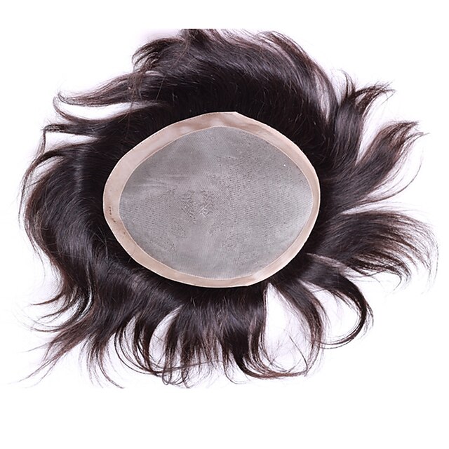  6 8 human virgin hair pieces for men toupee mono base toupee wig 6 inches