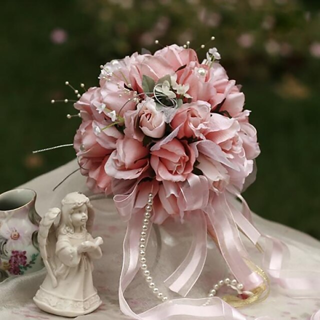  Fleurs de mariage Bouquets Mariage / Fête / Soirée Soie 25cm