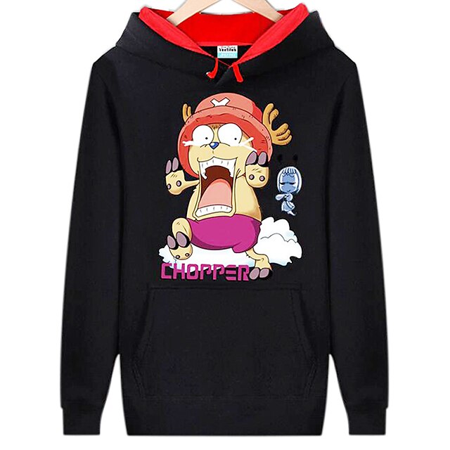  Inspirovaný One Piece Monkey D. Luffy Anime Cosplay kostýmy cosplay Mikiny Tisk Dlouhý rukáv Vrchní deska Pro Pánské