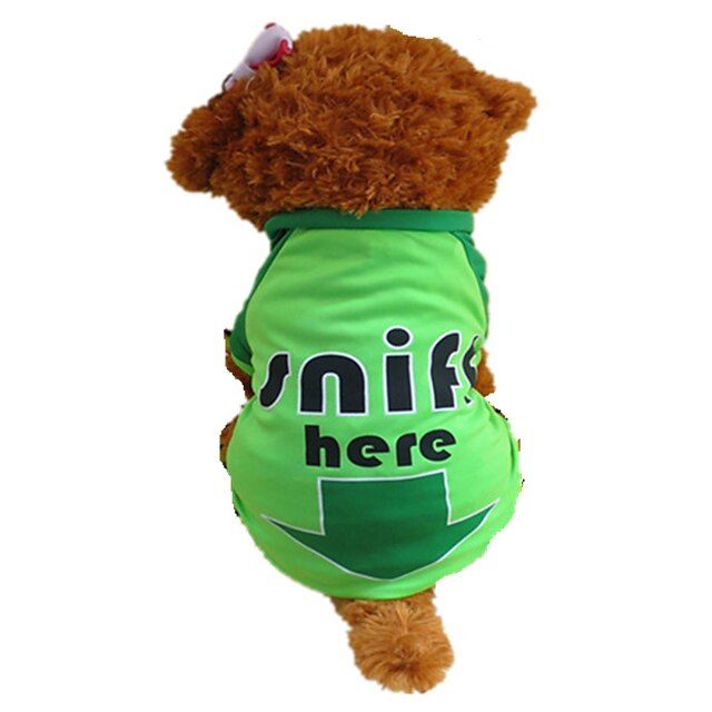  Hund T-shirt Buchstabe & Nummer Hundekleidung Grün Kostüm Nylon XS S M L