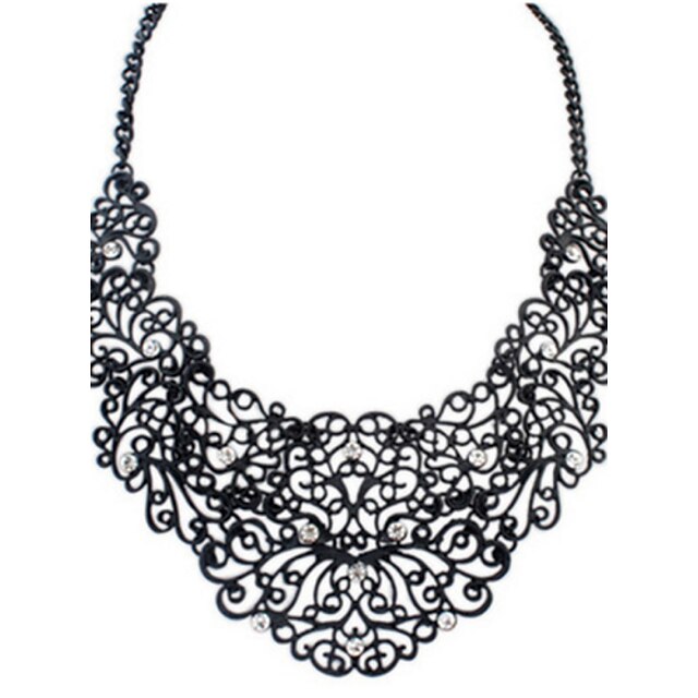  Mujer Perla Collares Declaración Collar con perlas Importante Europeo Moda Estilo lindo Perla Legierung Negro Dorado Plata Gargantillas Joyas Para Fiesta