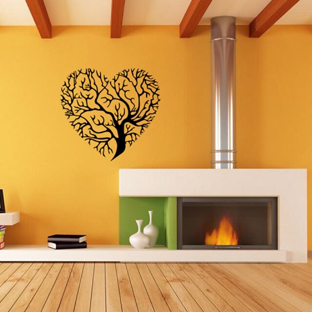  Heart Shape Wall Decal Botanical / Landscape WALL STICKER Shapes Wall Stickers Plane Wall Stickers,VINYL 57*53cm