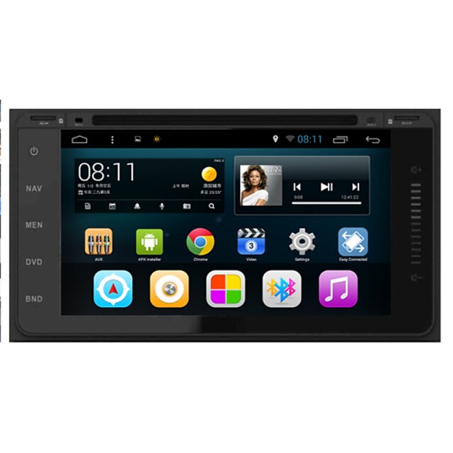  Android 4.4.4 Car DVD Player GPS for TOYOTA Universal with Quad-Core Contex A9 1.6GHz,Radio,RDS,BT,SWC,Wifi,3G