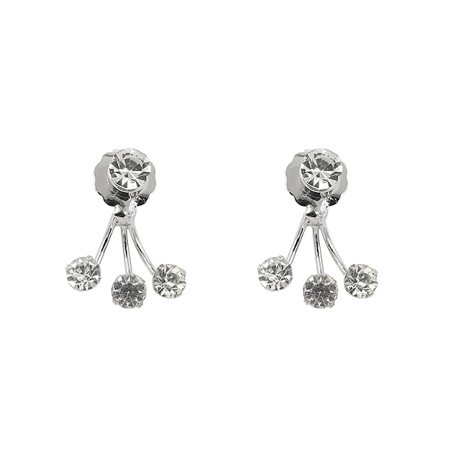  Women's Drop Earrings Luxury Rhinestone Imitation Diamond Earrings Jewelry White For