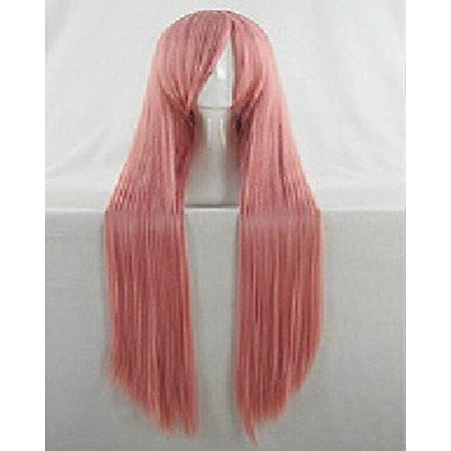  Cosplay Perücken Synthetische Perücken Perücken Glatt Gerade Perücke Rosa Sehr lang Rosa Synthetische Haare Damen Rosa hairjoy