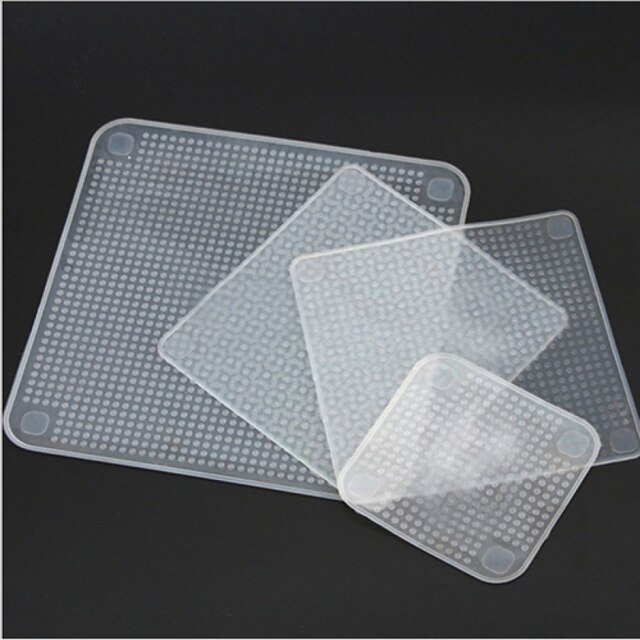  4 pezzi di cibo in silicone impacchi freschi mantenere strumenti di copertura della cucina riutilizzabili sigillo copertura