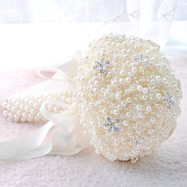  Wedding Flowers Bouquets Wedding / Party / Evening Bead / Crystal / Lace 11.42