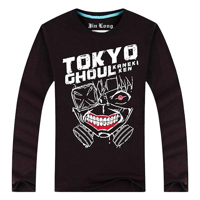  Inspired by Tokyo Ghoul Ken Kaneki Anime Cosplay Costumes Cosplay Tops/Bottoms Print Long Sleeve Top For Male