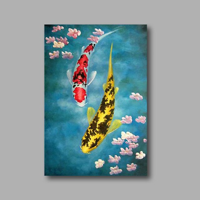  Handgeschilderde Abstract / Dieren / Bloemenmotief/BotanischModern Eén paneel Canvas Hang-geschilderd olieverfschilderij For Huisdecoratie