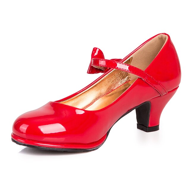  Fille Chaussures Similicuir Printemps / Eté Chaussures à Talons Boucle pour Rouge / Rose / Argenté