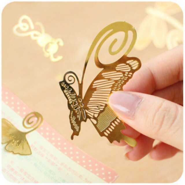  1PC Exquisite mini metal bookmark animal school supplies, China Wind creative minimalist Bookmarks(Style random)