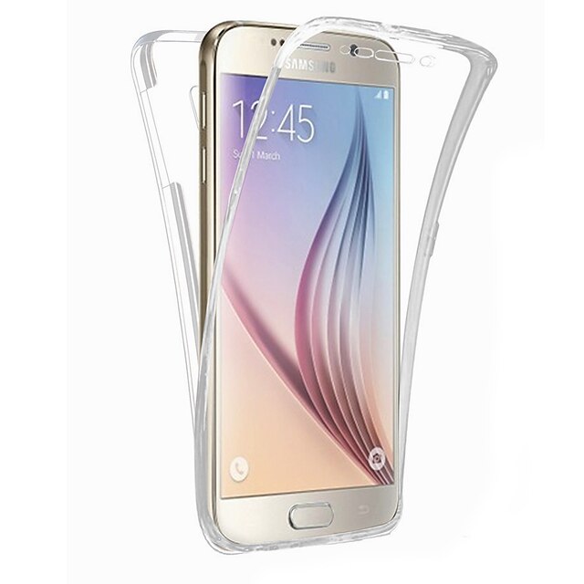  Coque Pour Samsung Galaxy S8 Plus / S8 / S7 edge Transparente Coque Intégrale Couleur Pleine TPU