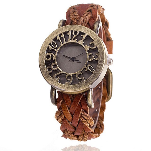  Woman‘s Braided Leather Hollow Retro Table Cool Watches Unique Watches
