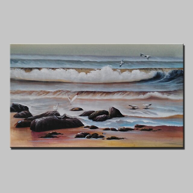  Hang festett olajfestmény Kézzel festett - Landscape Klasszikus Tartalmazza belső keret / Nyújtott vászon