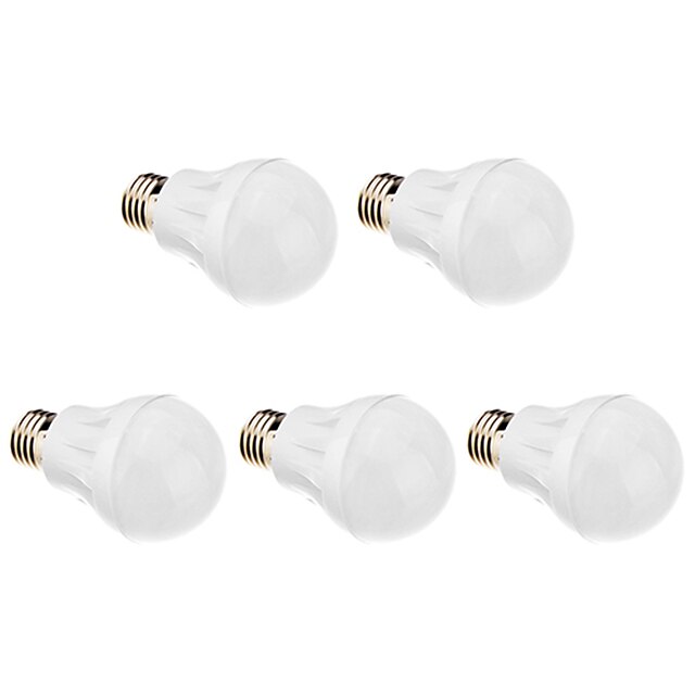  5 stuks 5 W LED-bollampen 500-550 lm E26 / E27 21 LED-kralen SMD 2835 Warm wit 220-240 V