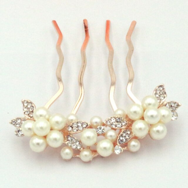  Künstliche Perle Haarkämme / Kopfbedeckung mit Blumig 1pc Hochzeit / Besondere Anlässe Kopfschmuck