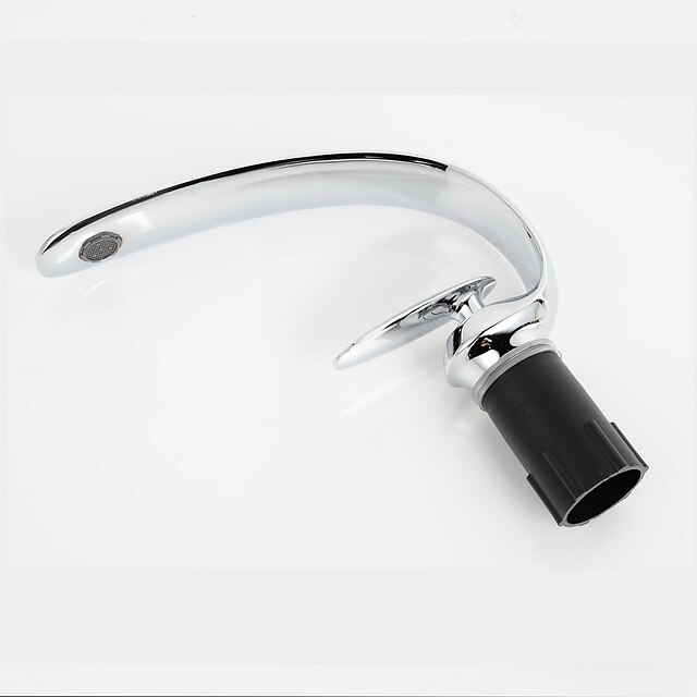  Contemporary Style ORB Single Handle One Hole Hot and Cold Water Bathroom Sink Faucet - Black