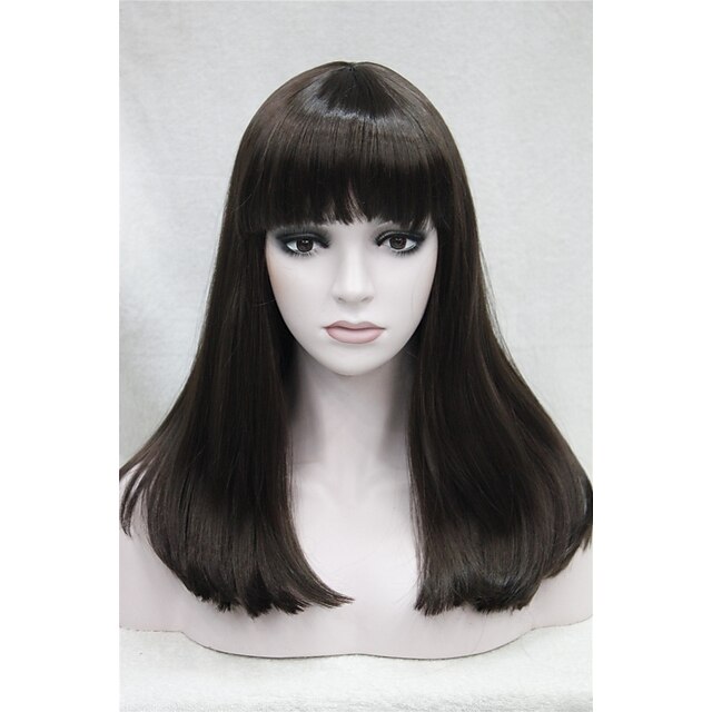  Synthetic Wig Straight Straight Wig Blonde Medium Length 4 6 8 12 14 Synthetic Hair Blonde Brown