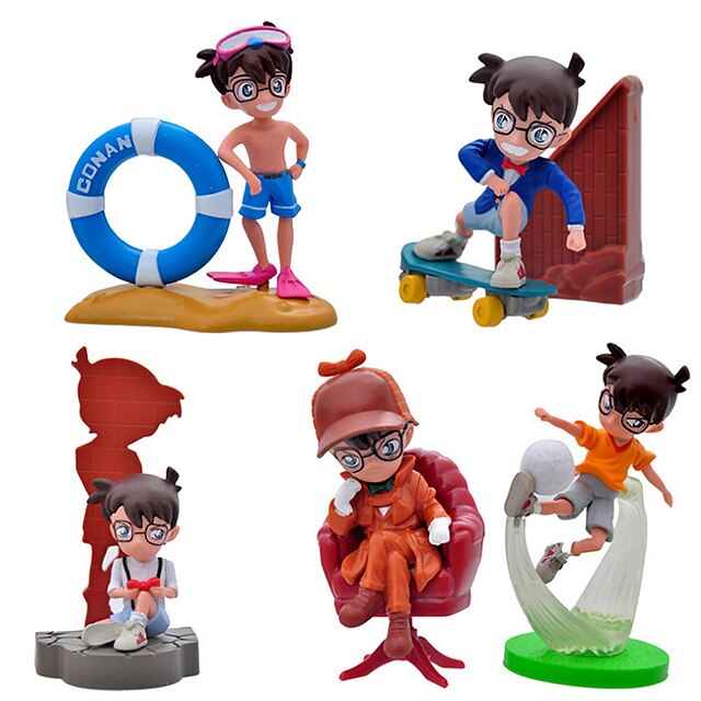  Figuras de Ação Anime Inspirado por Detective Conan Conan Edogawa PVC 16 CM modelo Brinquedos Boneca de Brinquedo