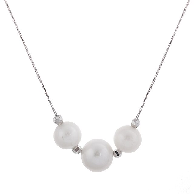  Damen Perle Anhängerketten / Anhänger / Perlenkette - Perle, Hülle Modisch Weiß Modische Halsketten Schmuck Für Hochzeit, Party, Alltag