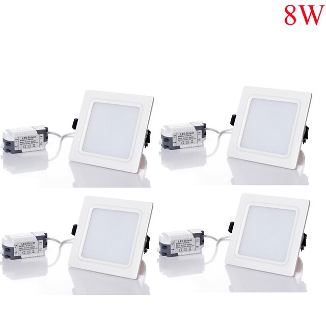  8W LED mélysugárzók 16pcs SMD 5730 750-800 lm Meleg fehér / Hideg fehér / Természetes fehér Állítható AC 85-265 V 4 db.