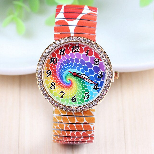  Damen Modeuhr Simulierter Diamant Uhr Quartz Armbanduhren für den Alltag Imitation Diamant Leder Band Mehrfarbig
