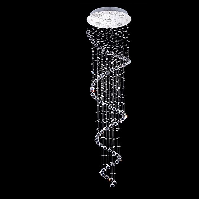  5-Light 45cm(17.7inch) Хрусталь LED Подвесные лампы Металл Кристаллы Электропокрытие Современный современный 110-120Вольт 220-240Вольт / GU10